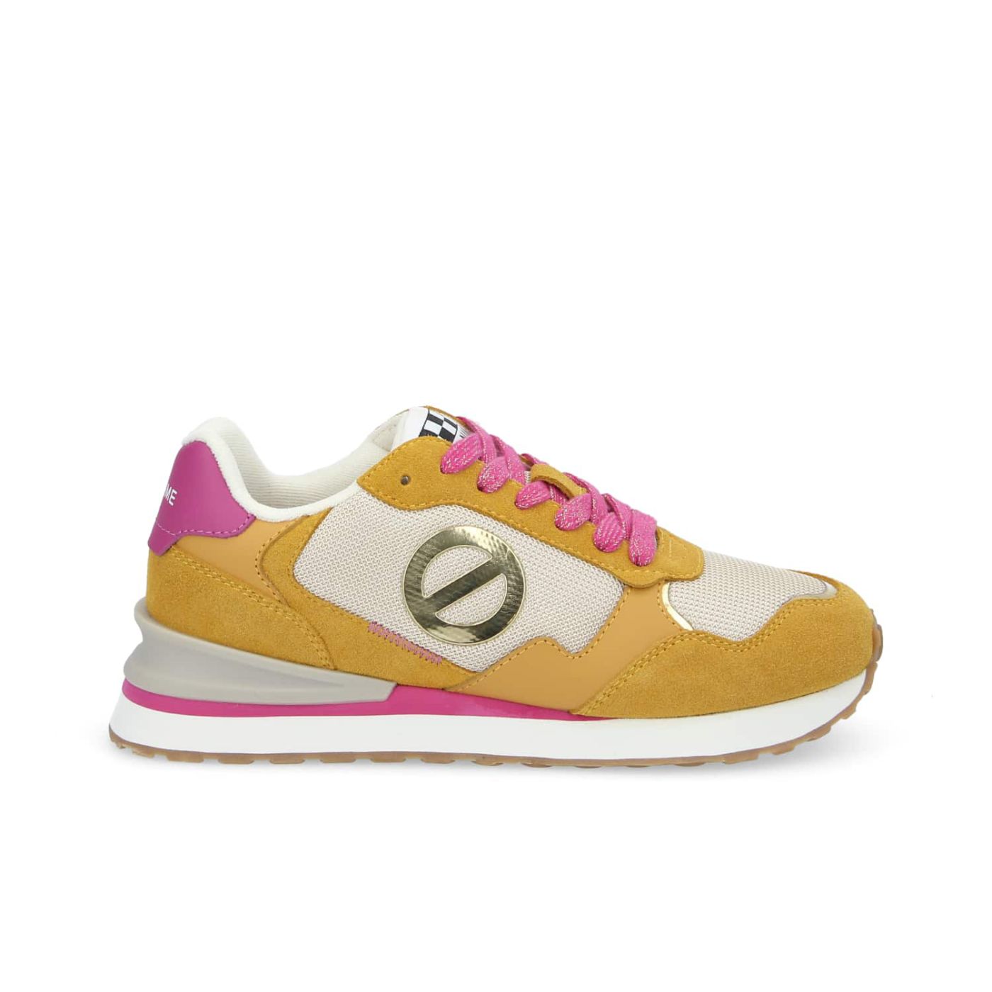 TOVA RUNNER W  -  SUEDE/KNIT/NAP.  - GIALLO MAIS/SABBIA/ROSA/